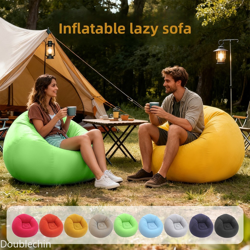 Outdoor Furniture Philippines - Single Flocked Inflatable Lazy Sofa, Foldable