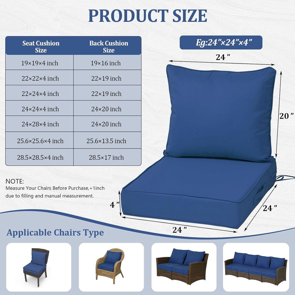 24x24 Outdoor Deep Seat Cushio - đánh giá và giá Outdoor Furniture Cushion