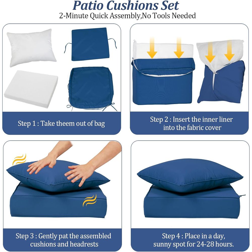 24x24 Outdoor Deep Seat Cushio - đánh giá và giá Outdoor Furniture Cushion