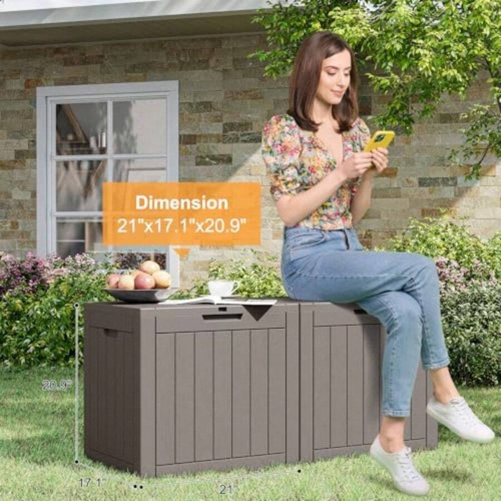 35 Gallon Outdoor Storage Box, - đánh giá và giá Outdoor Furniture Cushion
