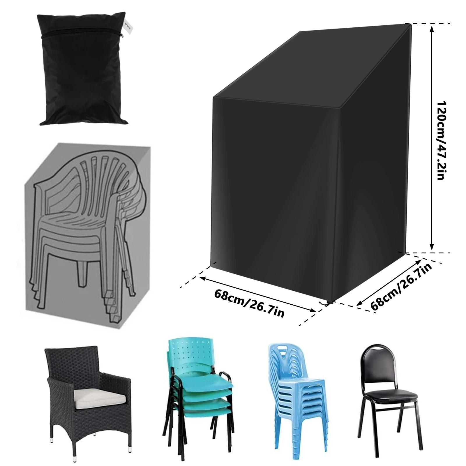 Stacked Chair Dust Cover with  - đánh giá và giá Outdoor Furniture Plans