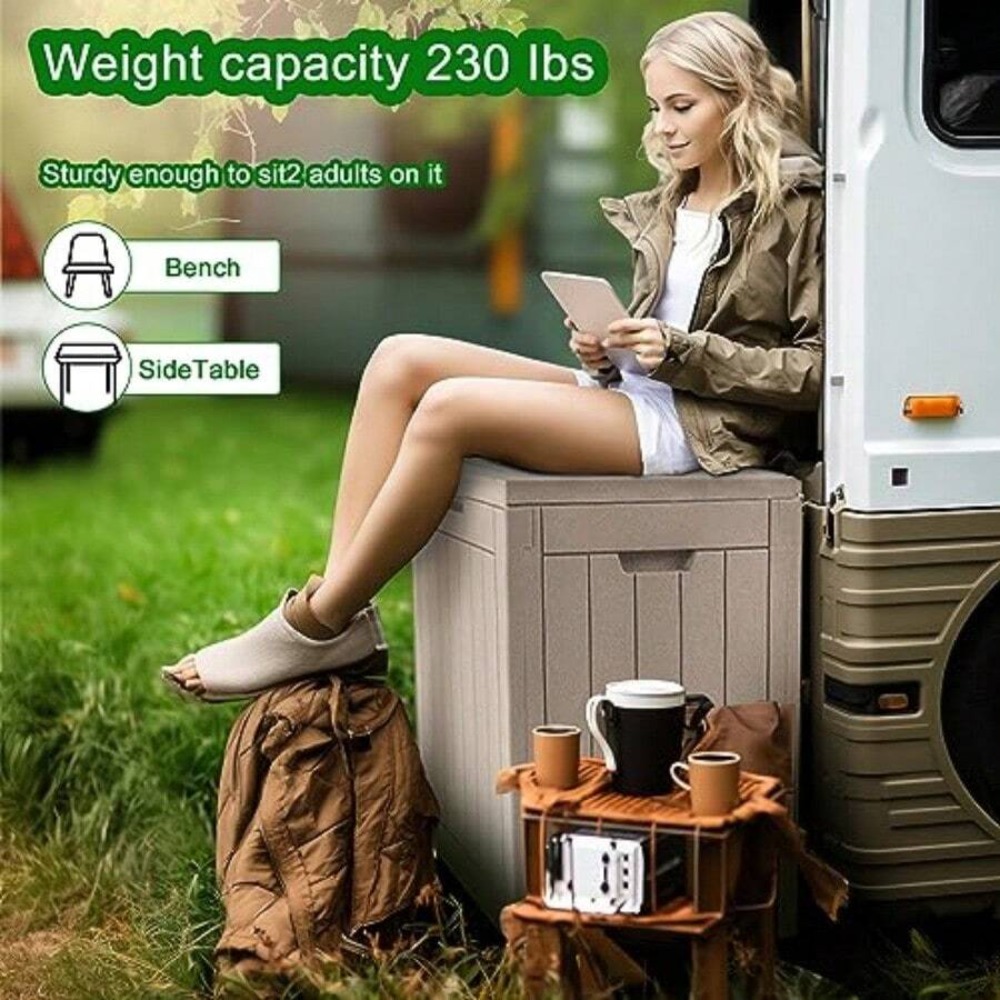 Lockable Resin Deck Box Outdoo - đánh giá và giá Outdoor Furniture Cushion