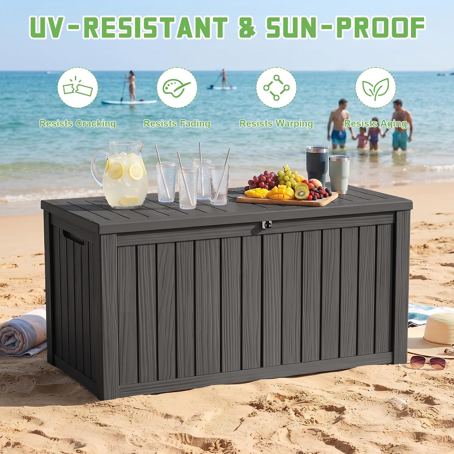 200 Gallon Lockable Resin Deck - đánh giá và giá Outdoor Furniture Cushion