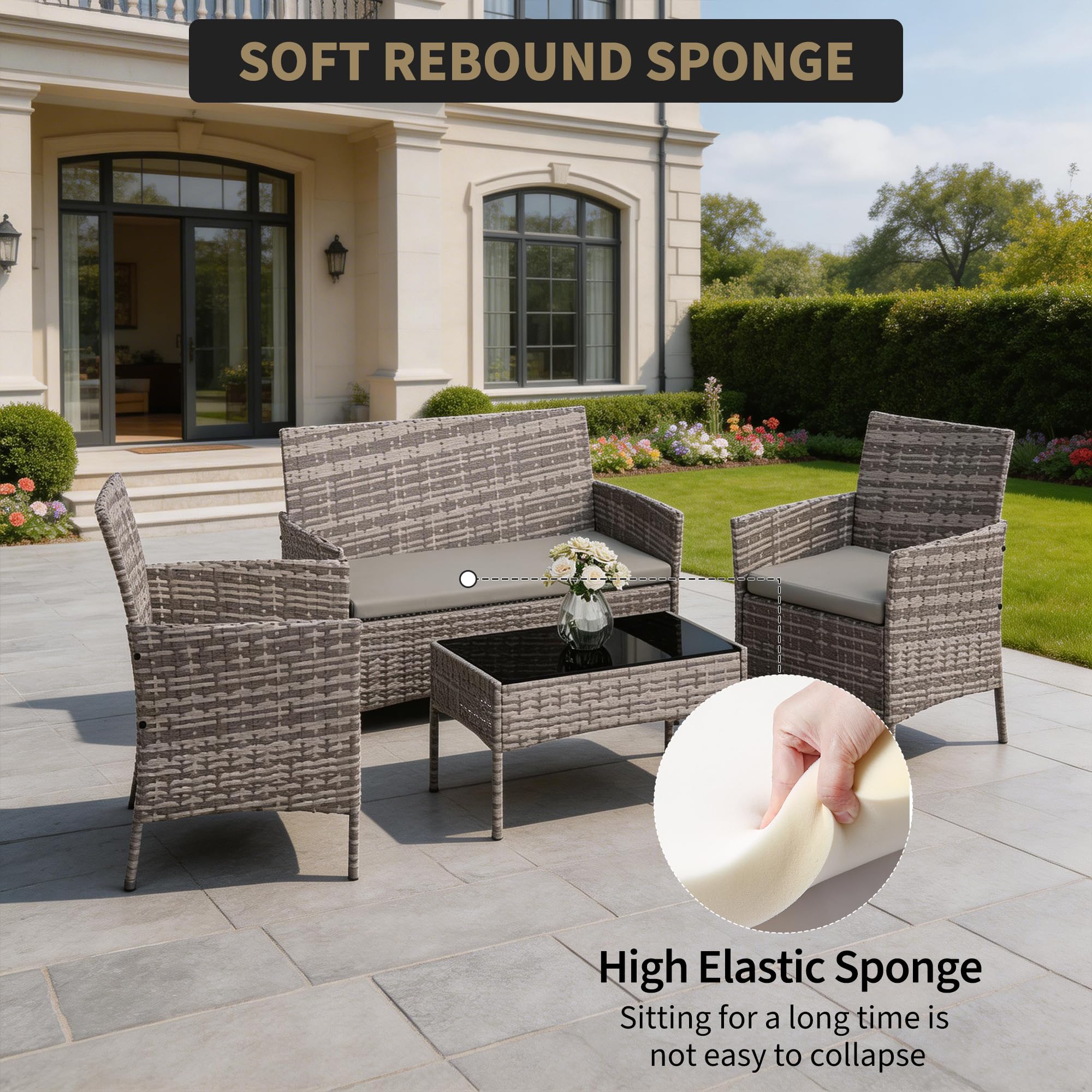 4-Piece Patio Furniture Set, O - đánh giá và giá Outdoor Furniture Hong Kong