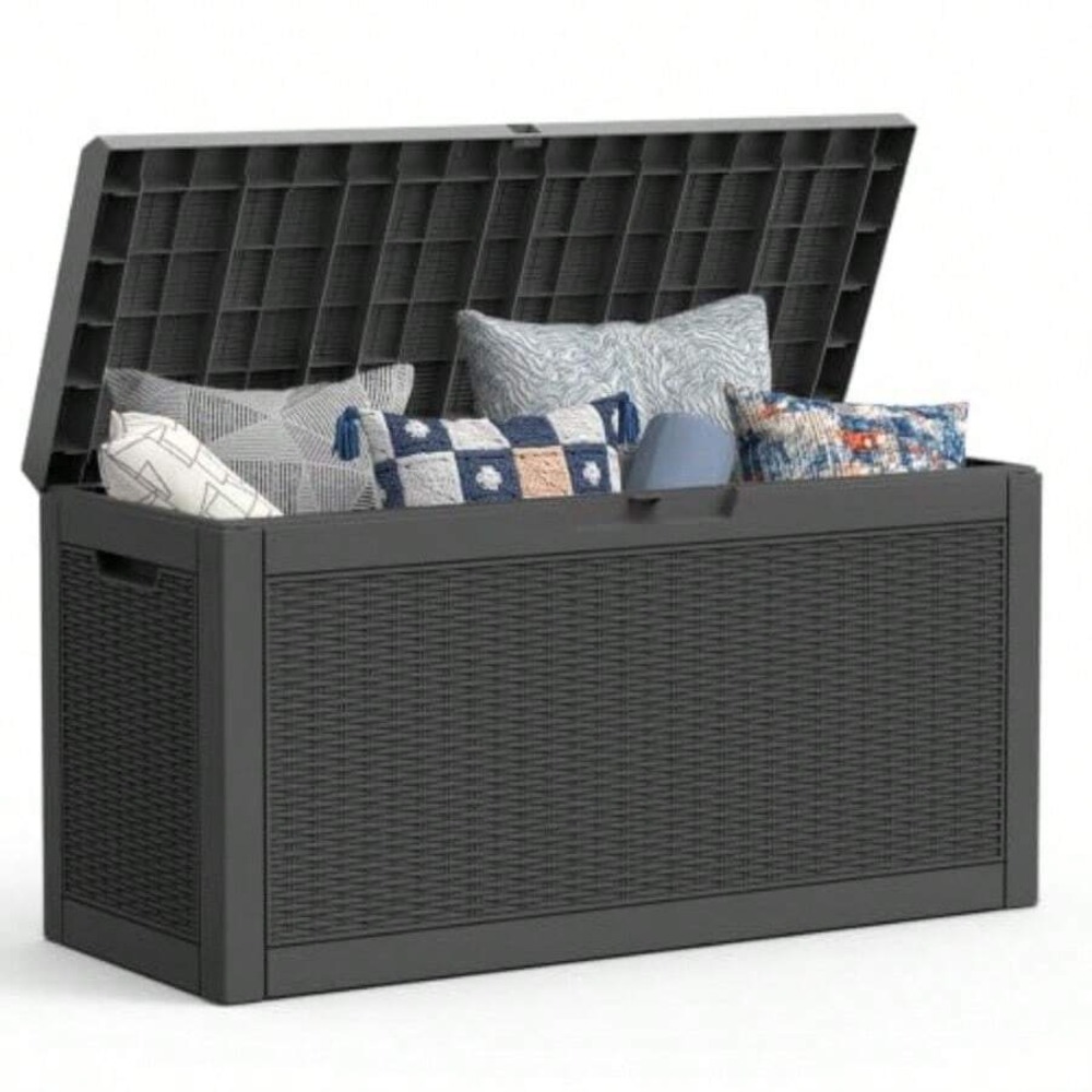 Outdoor Storage Box Deck Box W - đánh giá và giá Outdoor Furniture Cushion