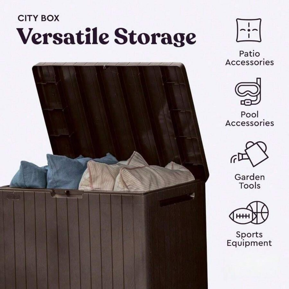 30 Gallon Resin Outdoor Storag - đánh giá và giá Outdoor Furniture Cushion